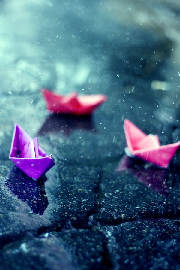Paper boats in rain water | wishlifewaseasier